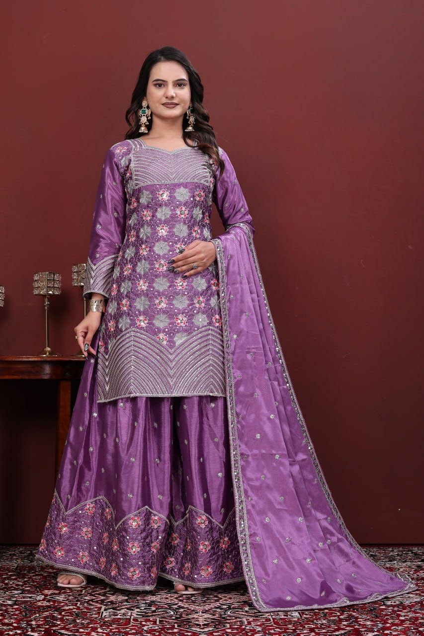 Heavy Chinon Silk Suit Set - view 6