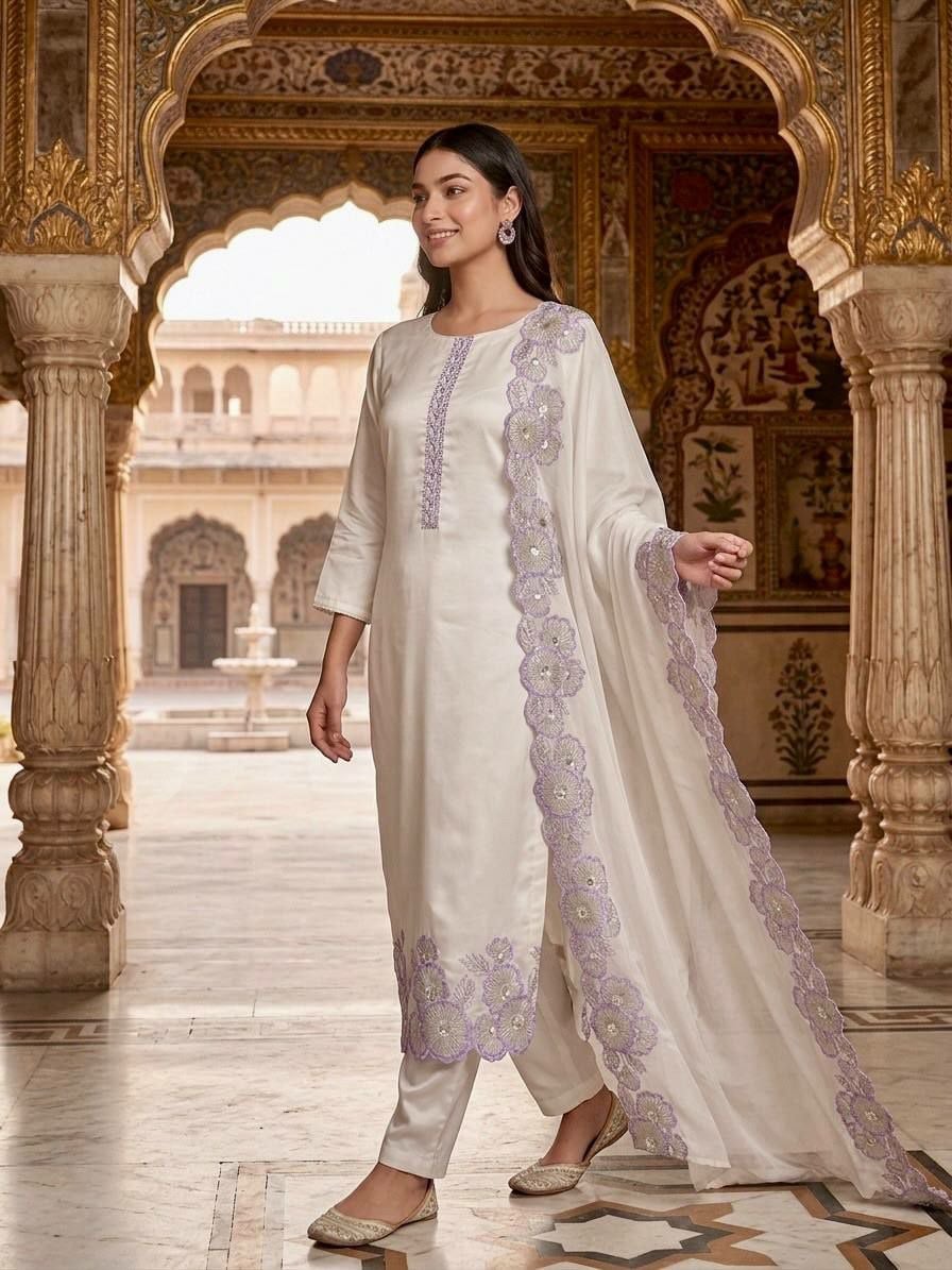 Heavy Roman Glass Silk Suit Set