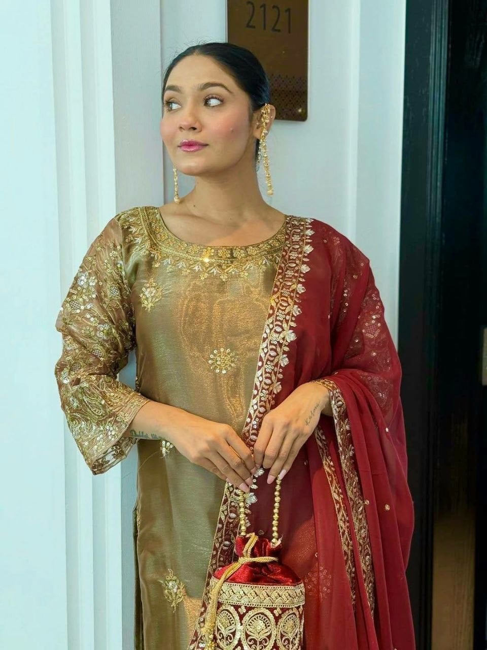 Heavy GMY Silk Salwar Suit Set