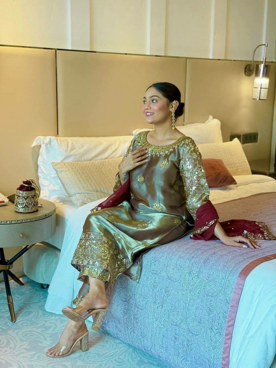 Heavy GMY Silk Salwar Suit Set