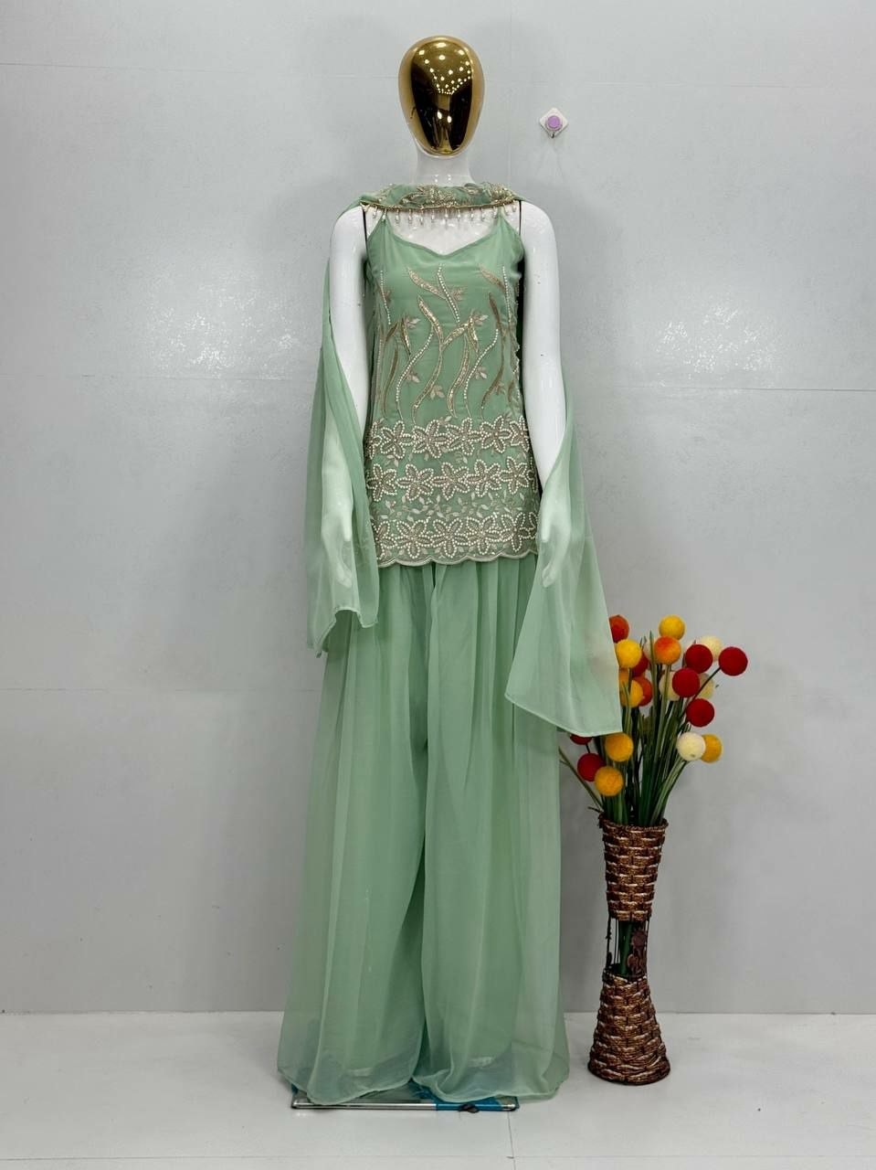 Heavy Faux Georgette Suit Set - view 2
