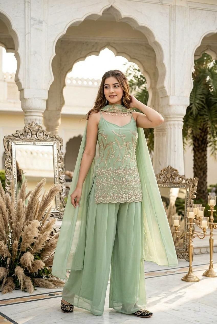 Heavy Faux Georgette Suit Set - view 1