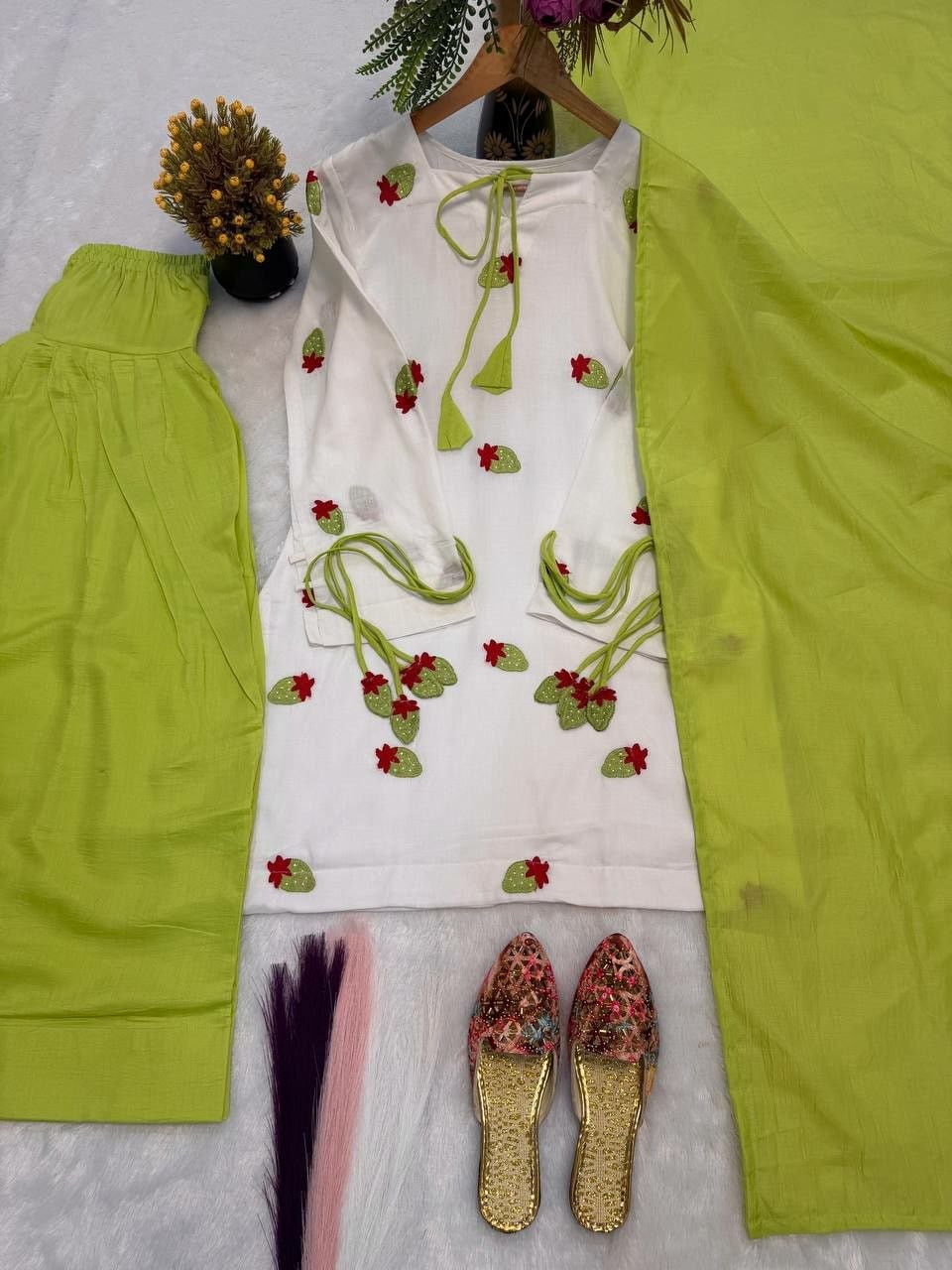 Heavy Pure Cameric Cotton Suit Set - view 4