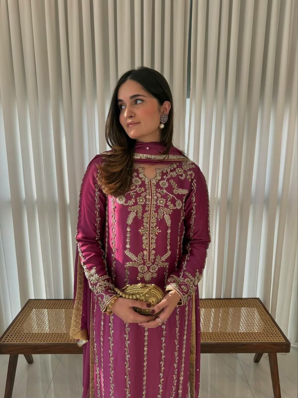 Heavy Natural Crepe Silk Suit Set