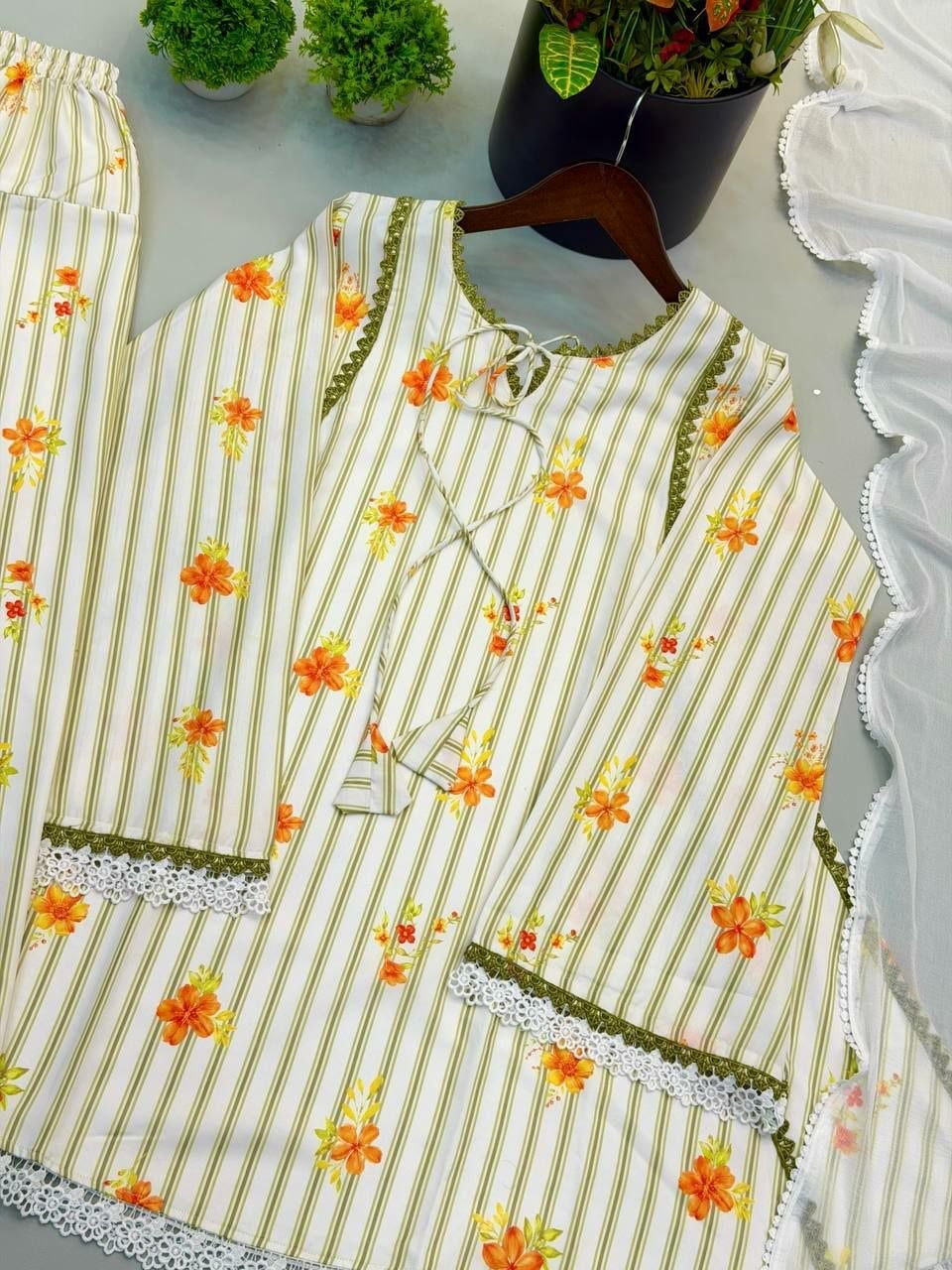 Heavy Pure Natural Crepe Suit Set