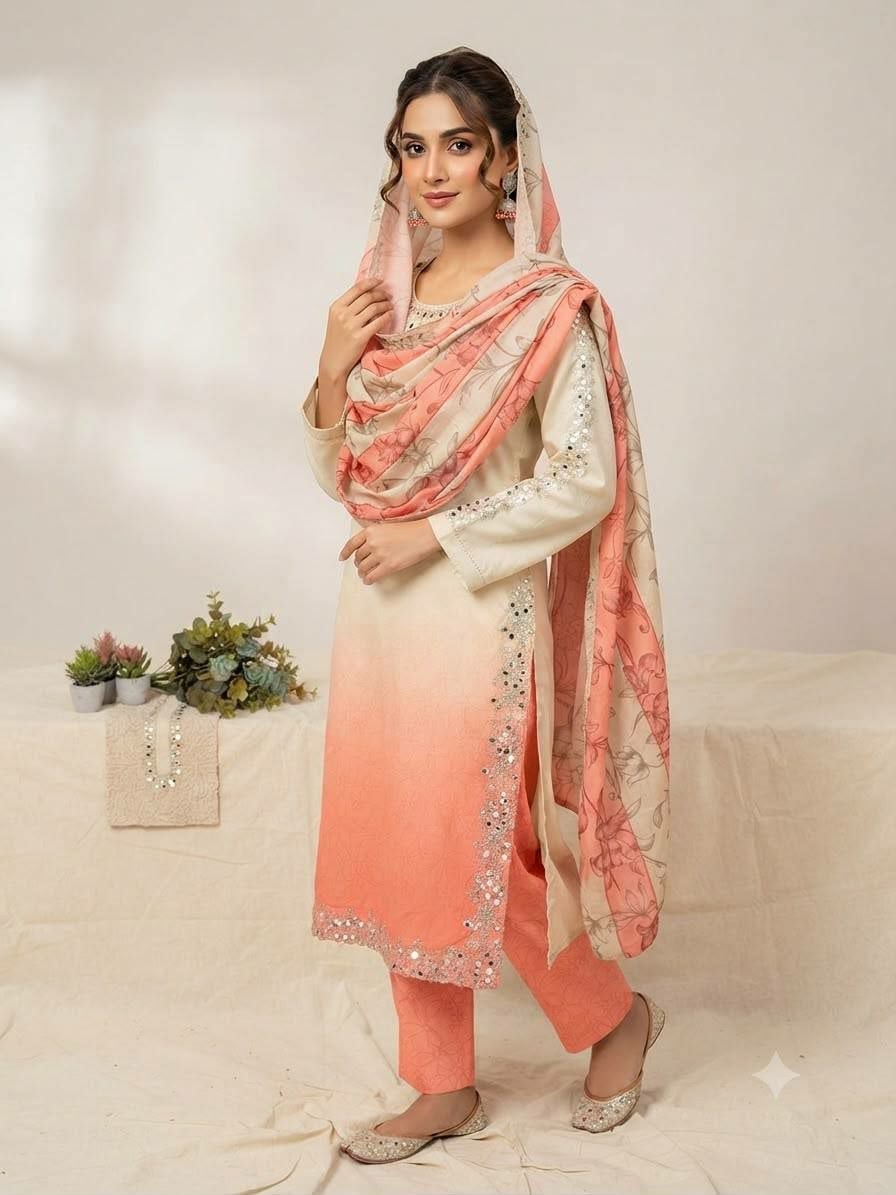 Premium Printed Crape Silk Suit Set