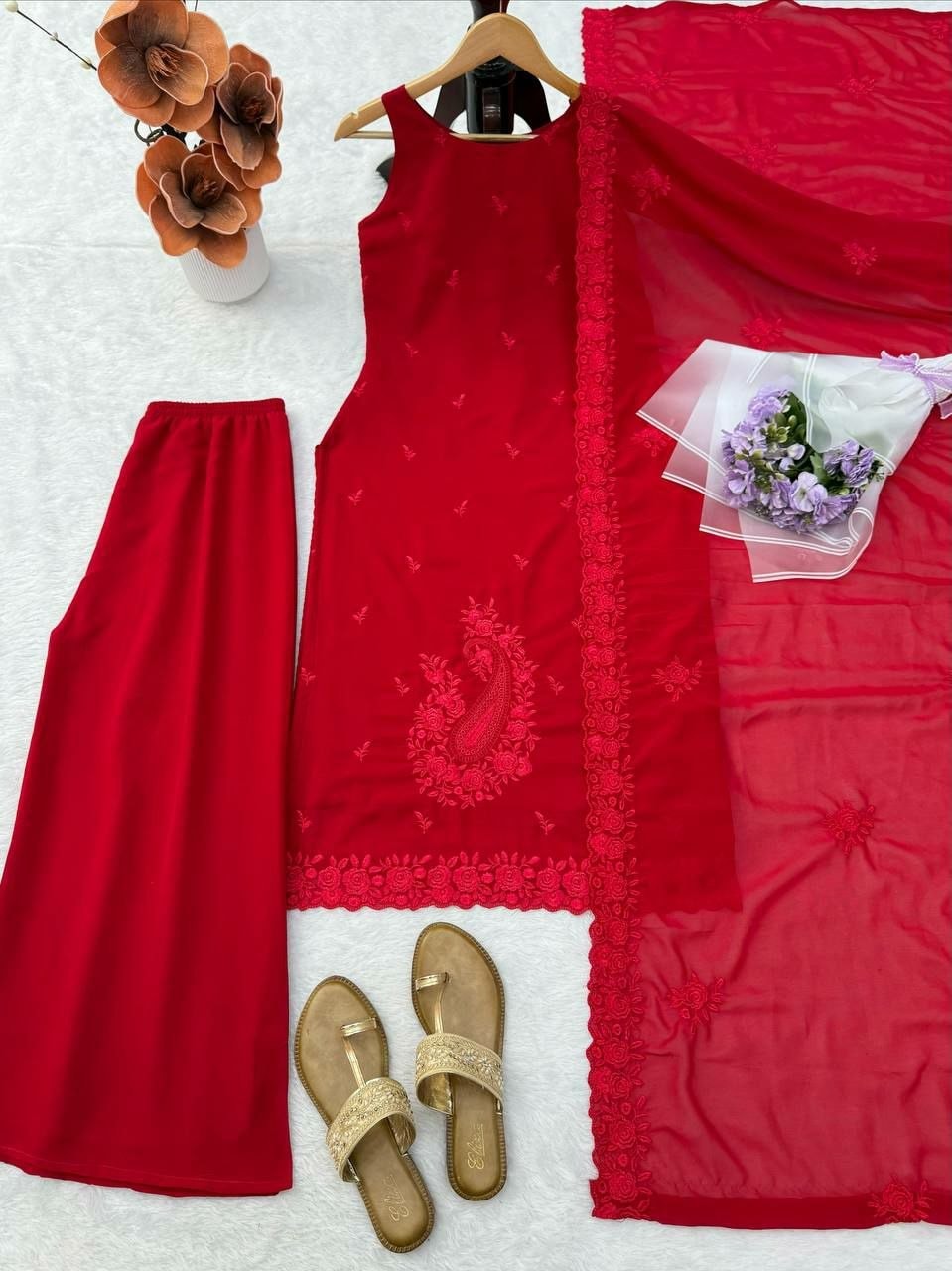 Faux Georgette Salwar Suit Set - view 4
