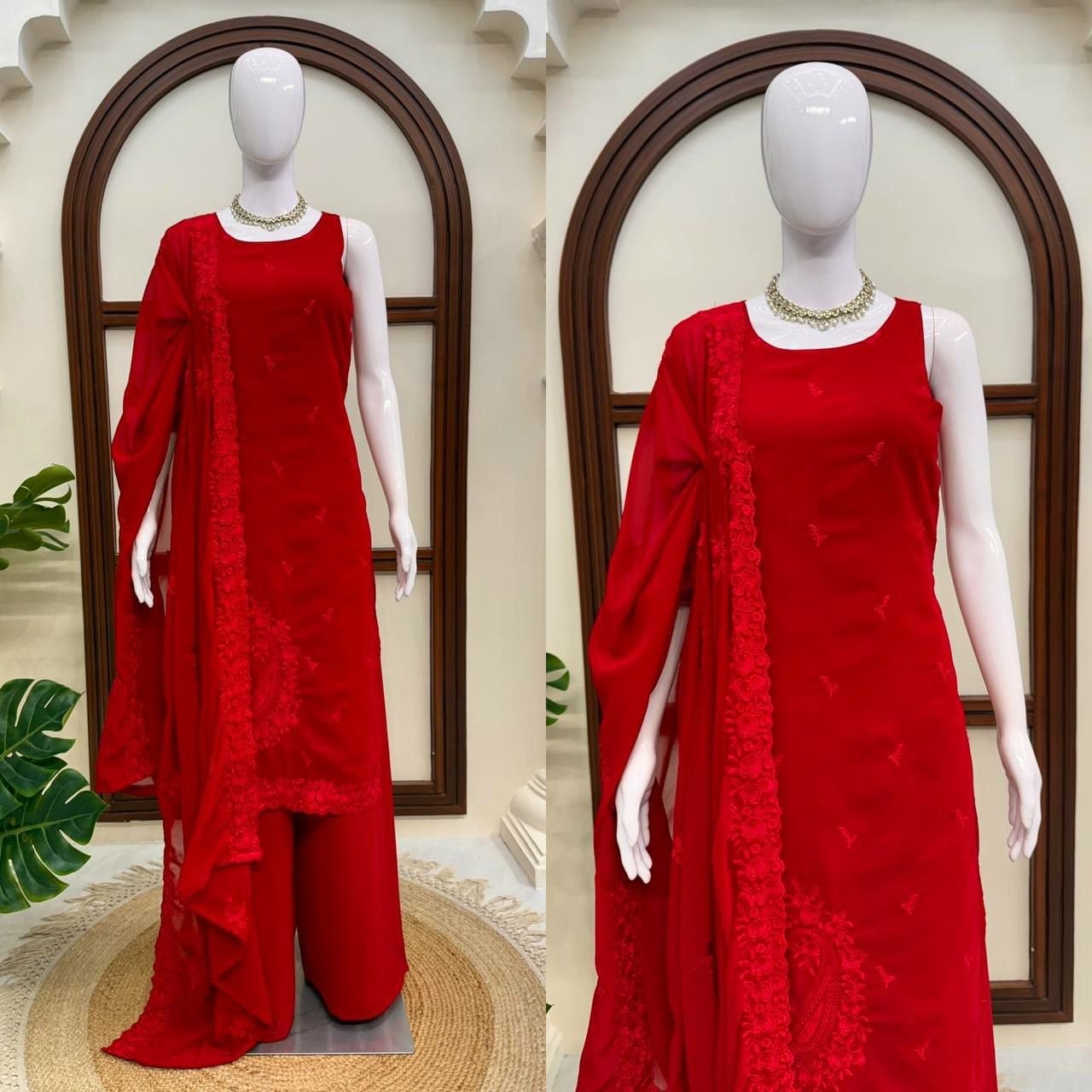 Faux Georgette Salwar Suit Set