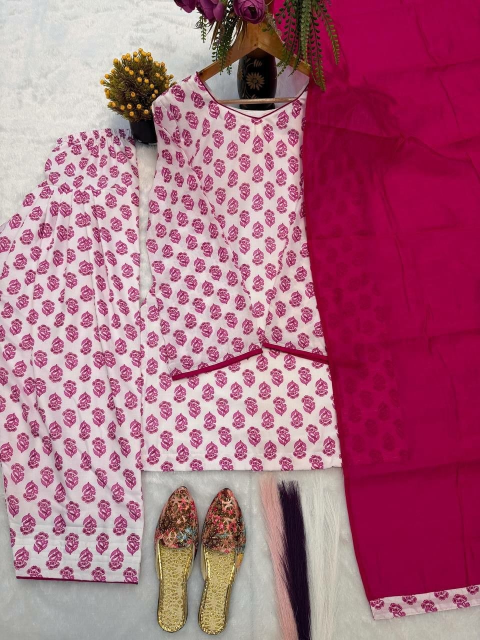 Heavy Pure Cambric Cotton SUIT Set - view 3