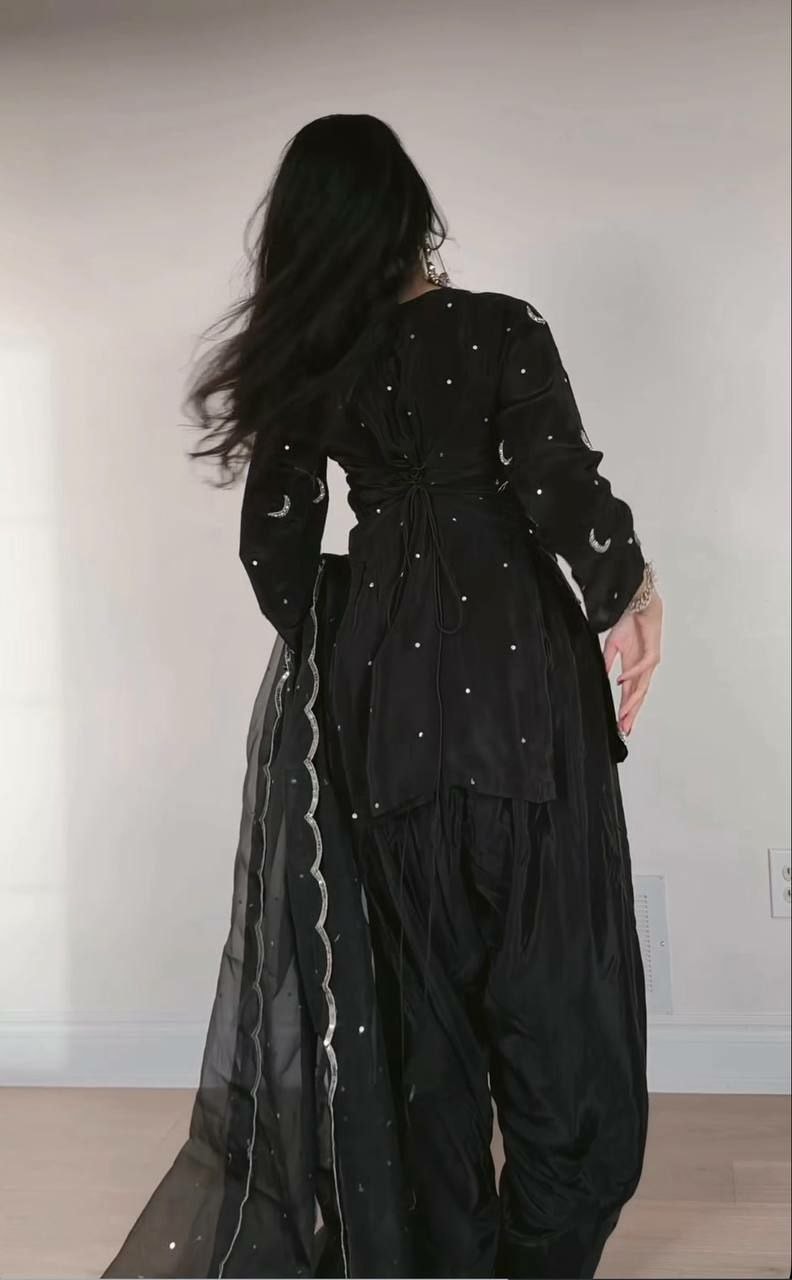 Heavy Natural Crepe Silk Suit Set - view 2