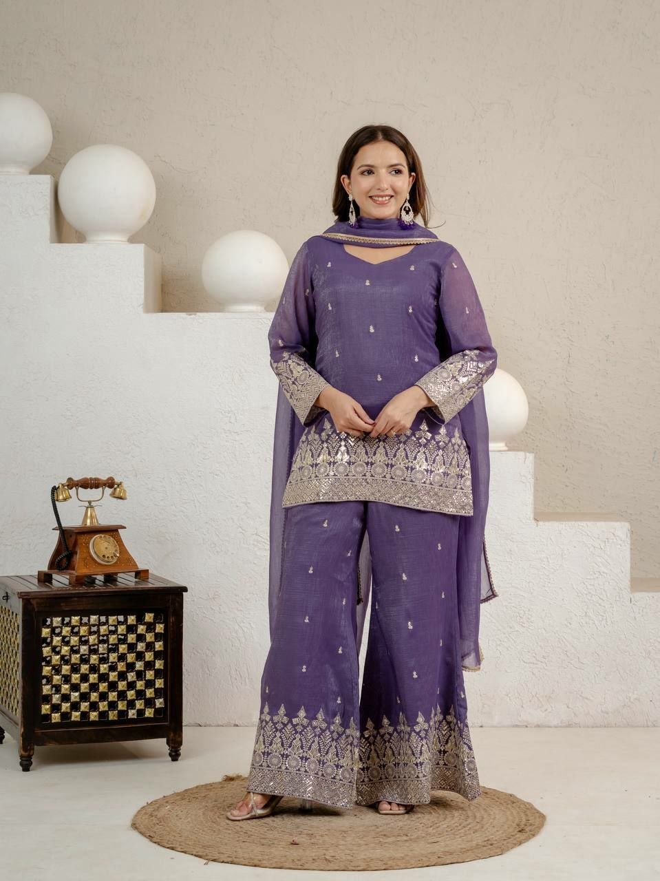 Heavy Crunchy Silk Suit set - view 4