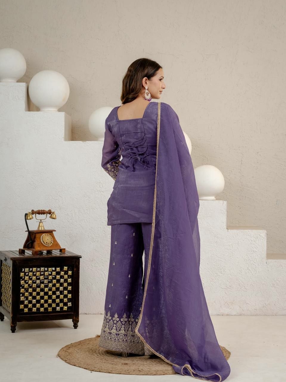 Heavy Crunchy Silk Suit set - view 2