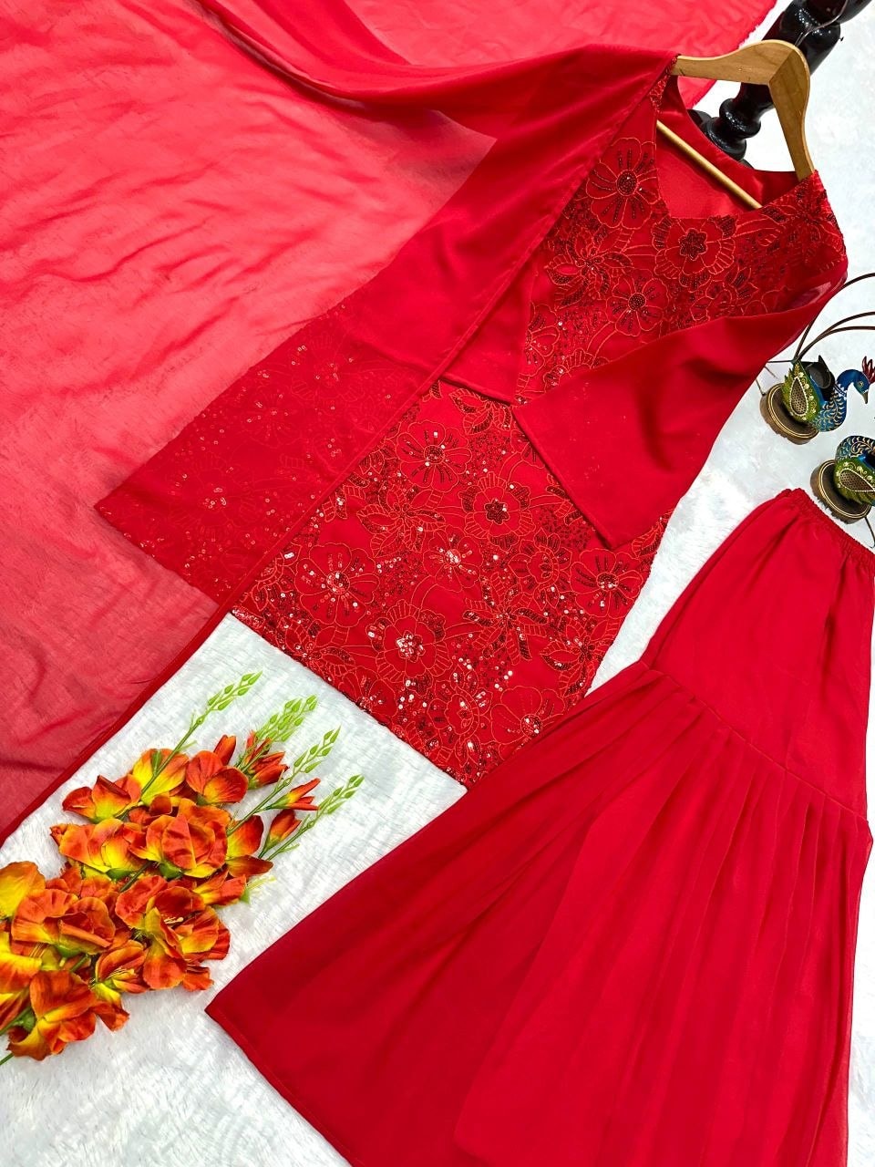 Heavy Faux Georgette Suit Set - view 4