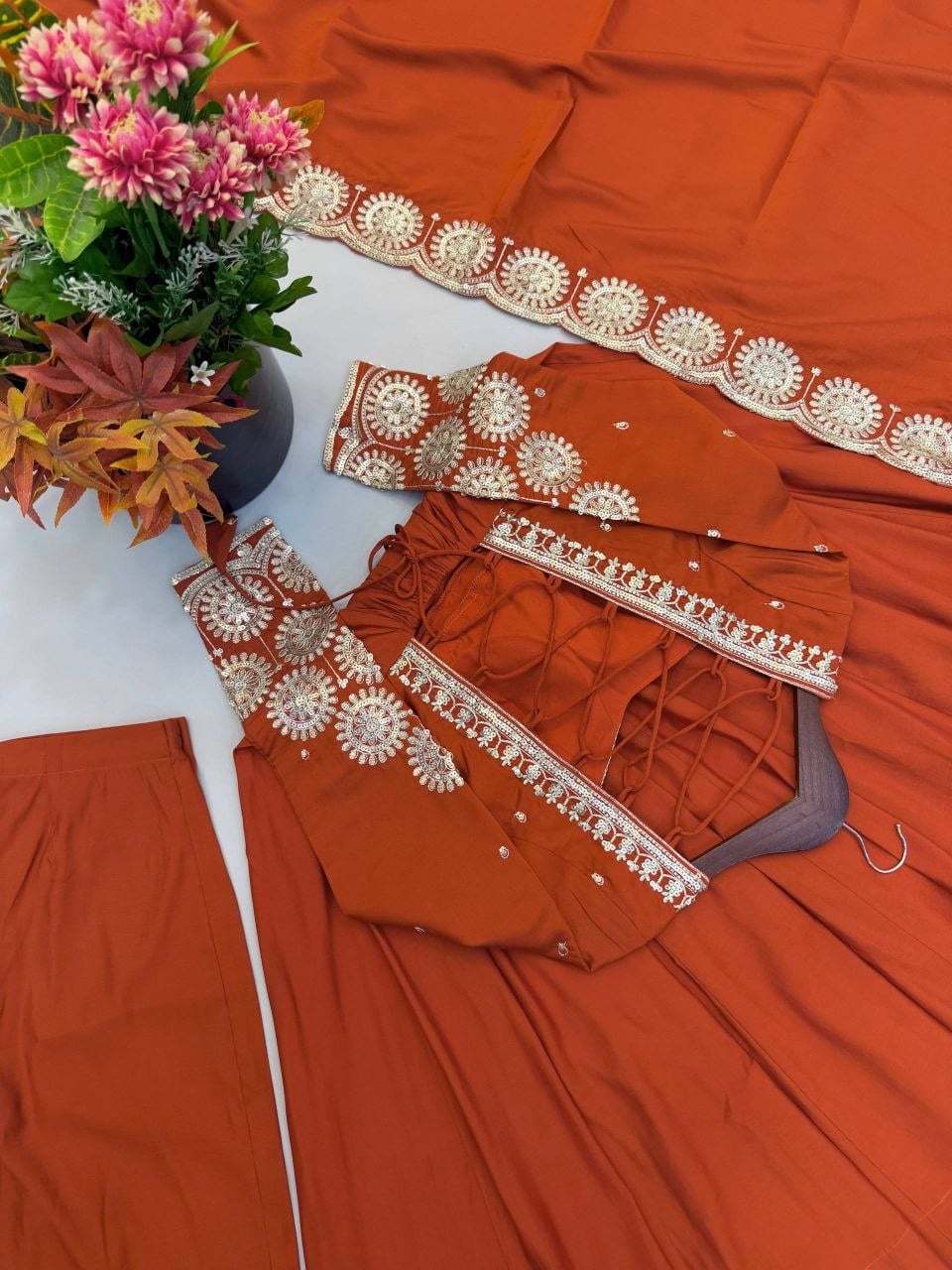 Premium Roman Silk suit Set