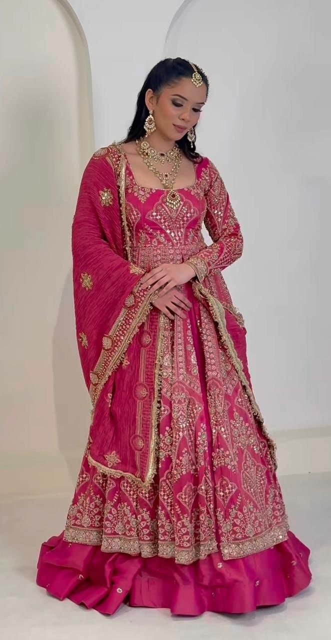 Premium Shimmer Silk Suit Set