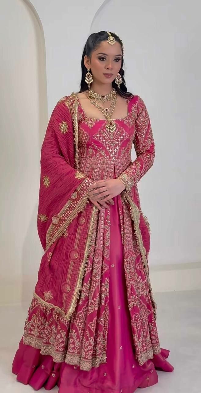 Premium Shimmer Silk Suit Set - view 3