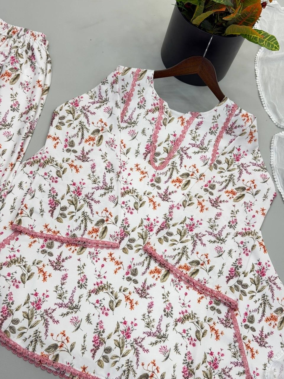 Heavy Pure Natural Crepe suit set