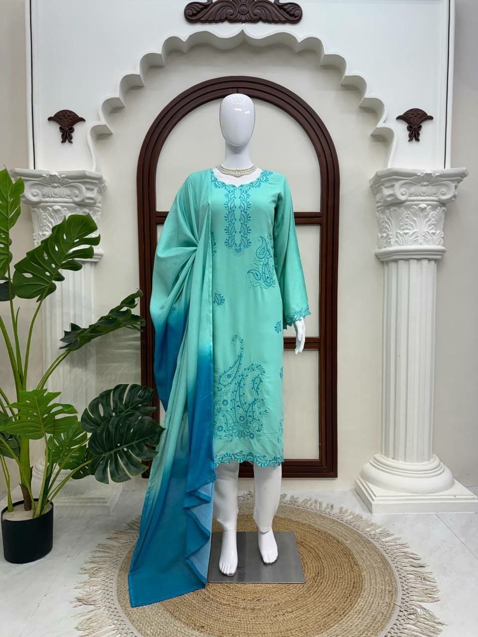 Heavy Rayon salwar suit set - view 5