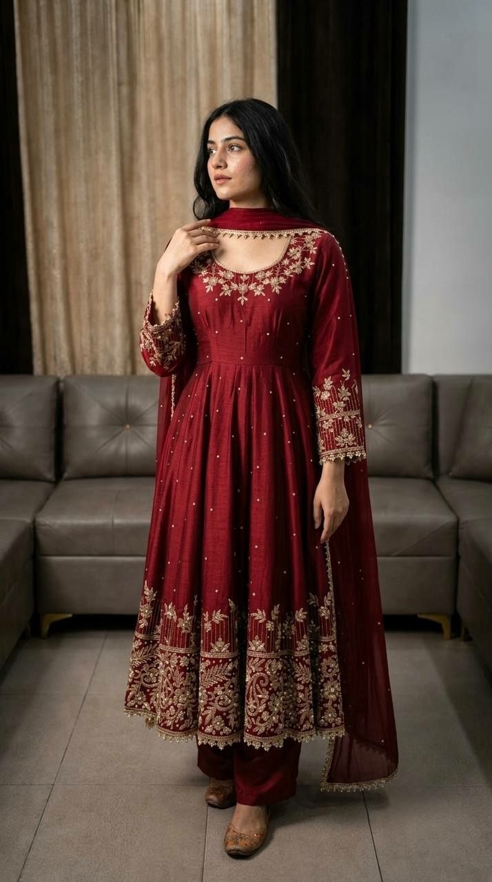 Heavy Faux Georgette Suit Set - view 1