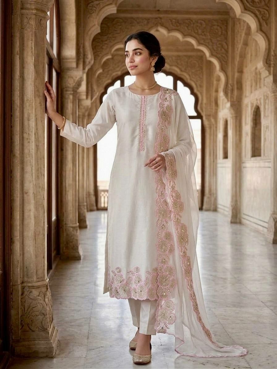 Heavy Roman Glass Silk Suit Set - view 2
