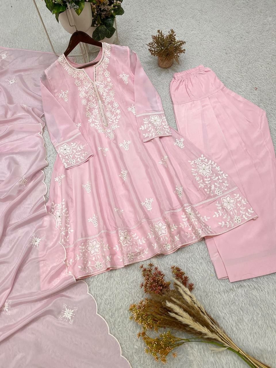 Premium H.O Silk Salwar Suit Set - view 2