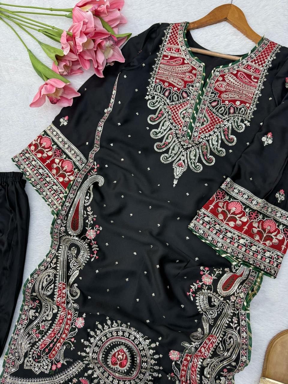 Premium Biscuit Slub Salwar Suit Set