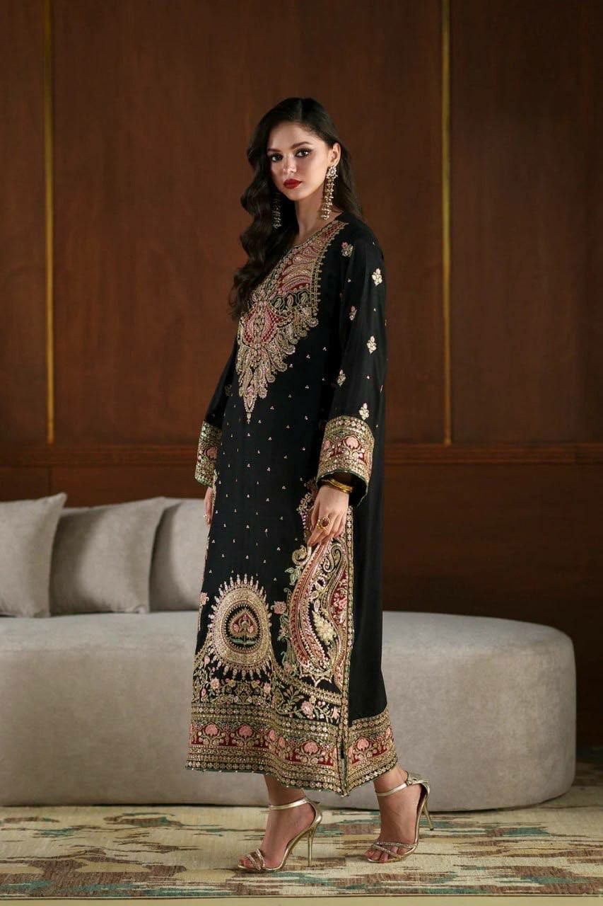 Premium Biscuit Slub Salwar Suit Set