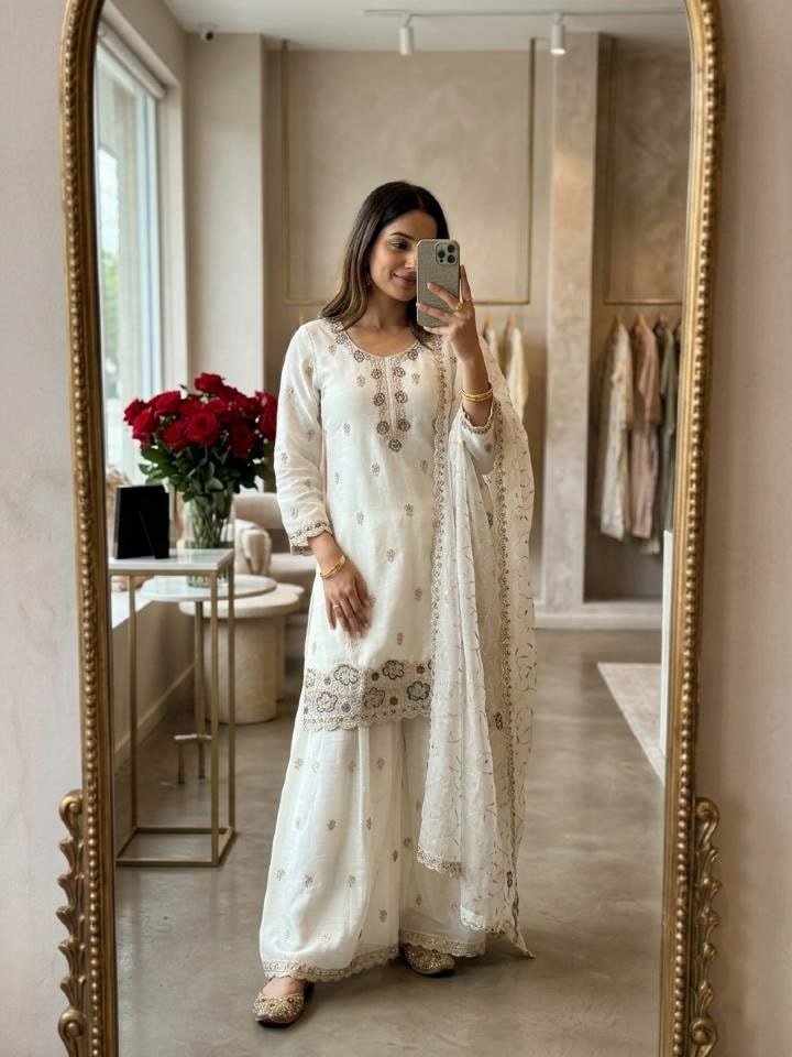 Crunchy Silk Salwar Suit Set - view 4