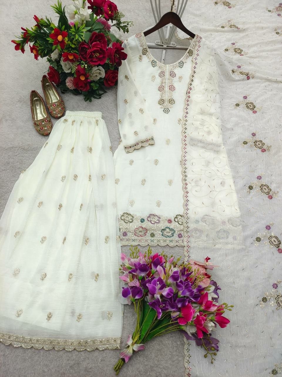 Crunchy Silk Salwar Suit Set - view 5