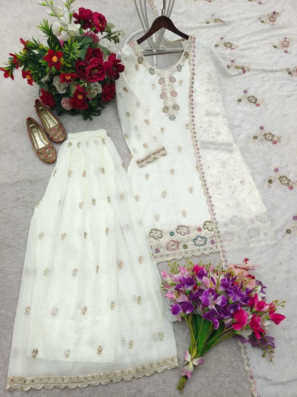 Crunchy Silk Salwar Suit Set - view 3