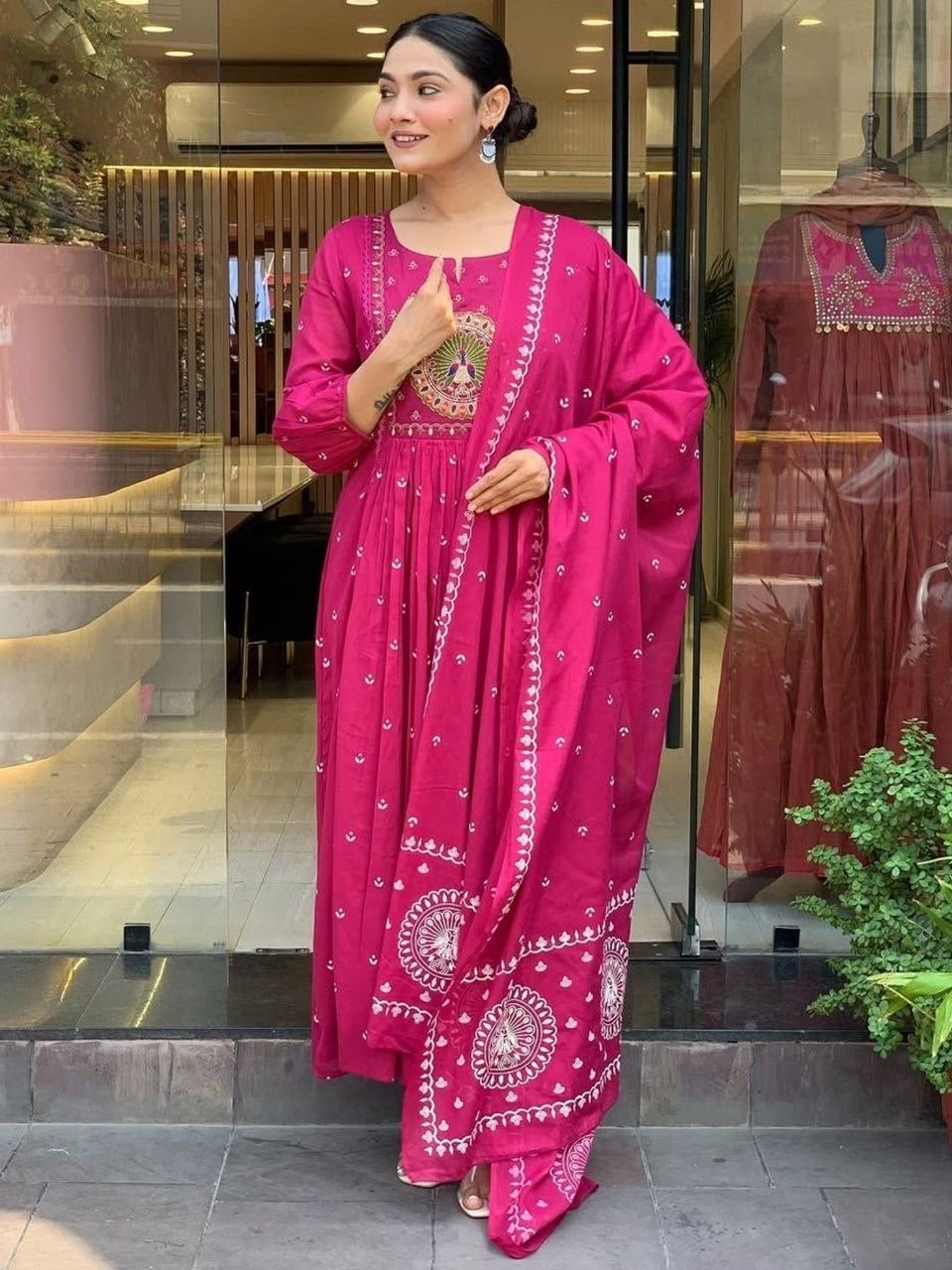 Premium Breathable Cotton Blend Suit Set - Pink