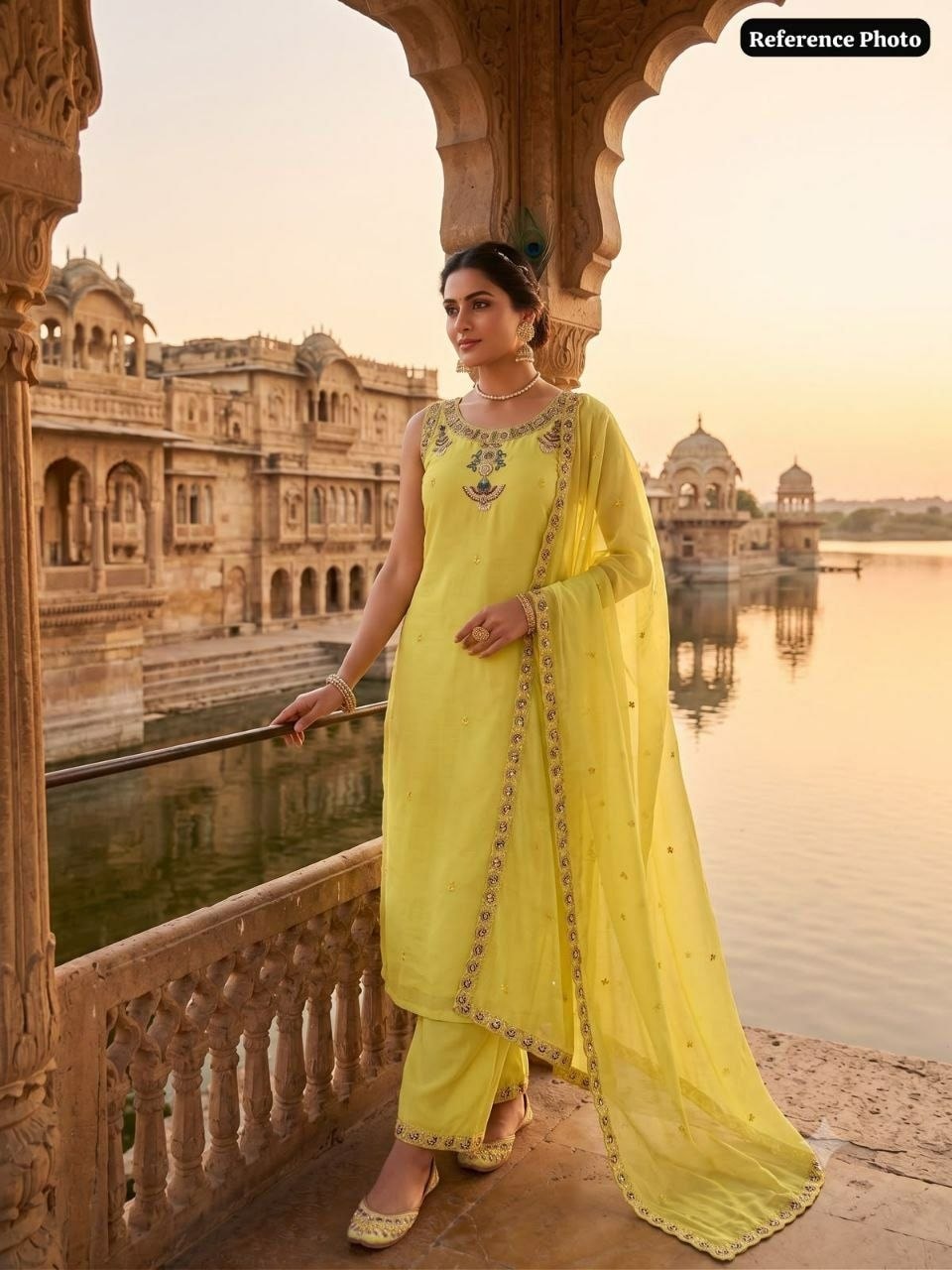 Pure Mul Chanderi Suit Set - view 2