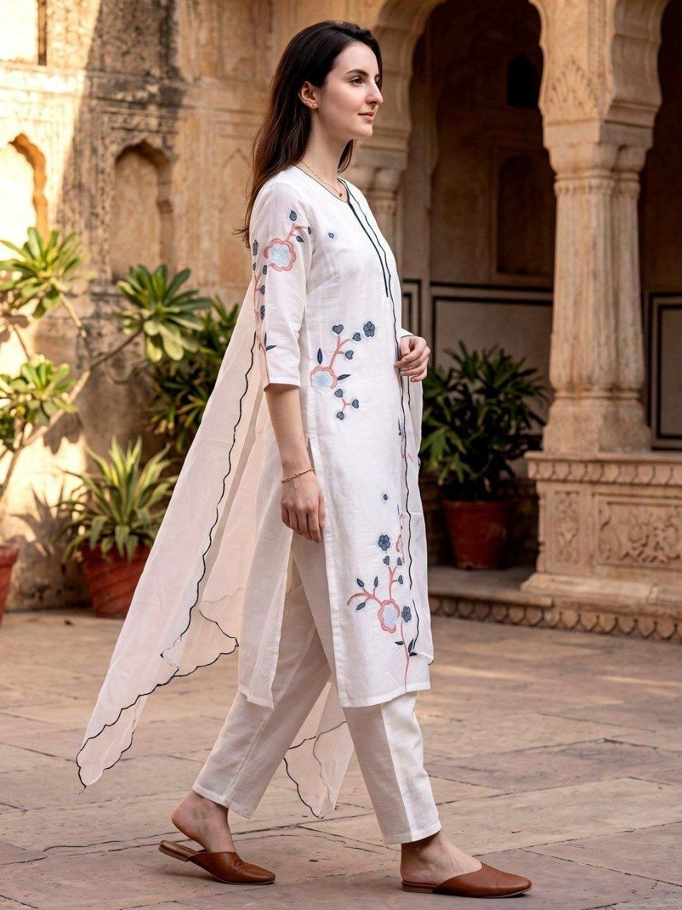 Premium Roman Silk Kurta Set - view 1