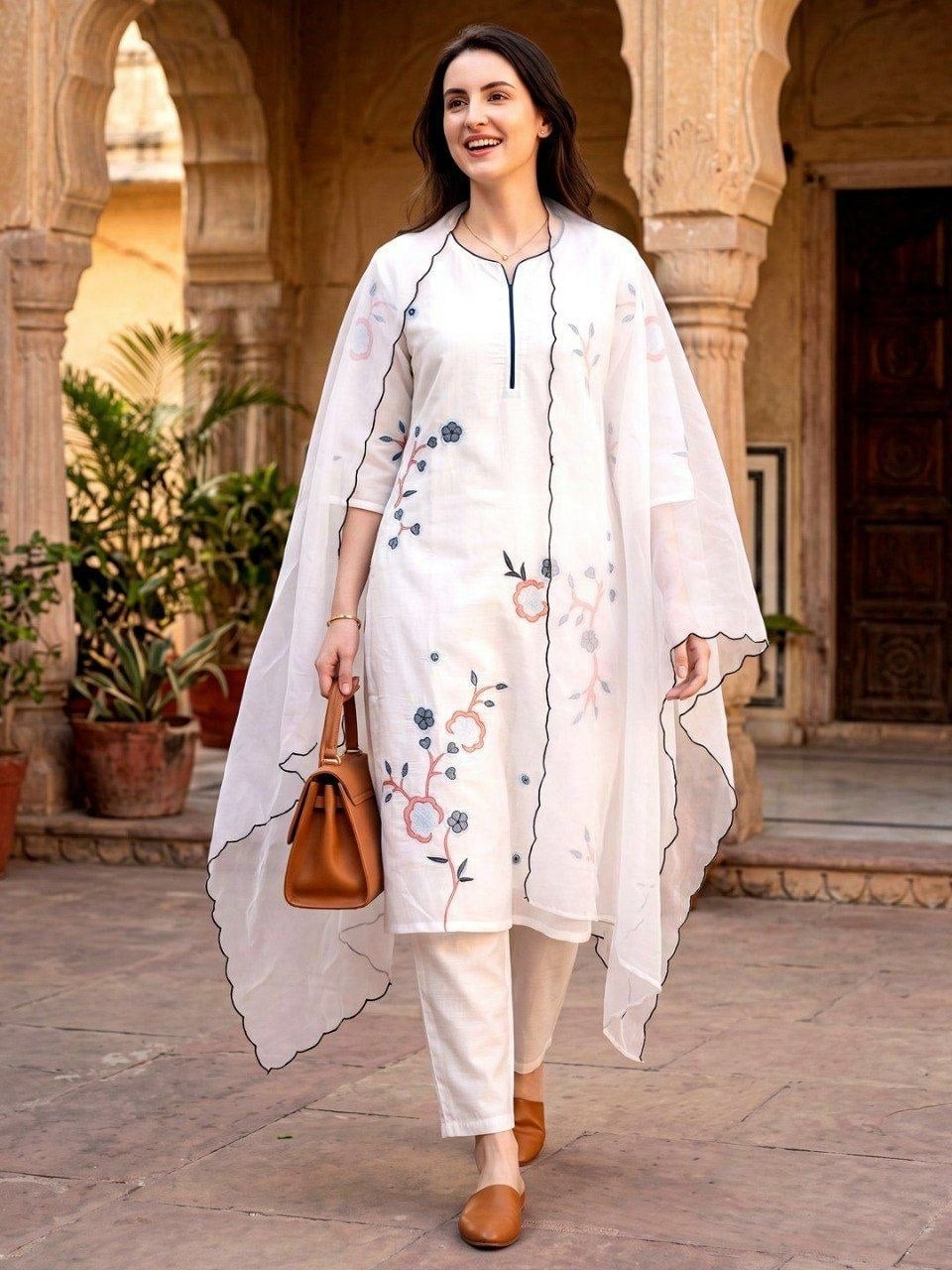 Premium Roman Silk Kurta Set