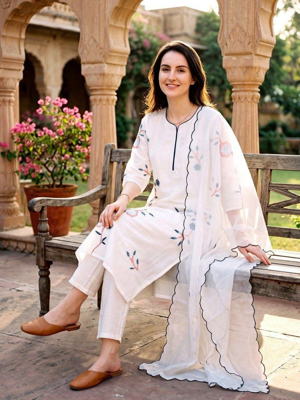 Premium Roman Silk Kurta Set
