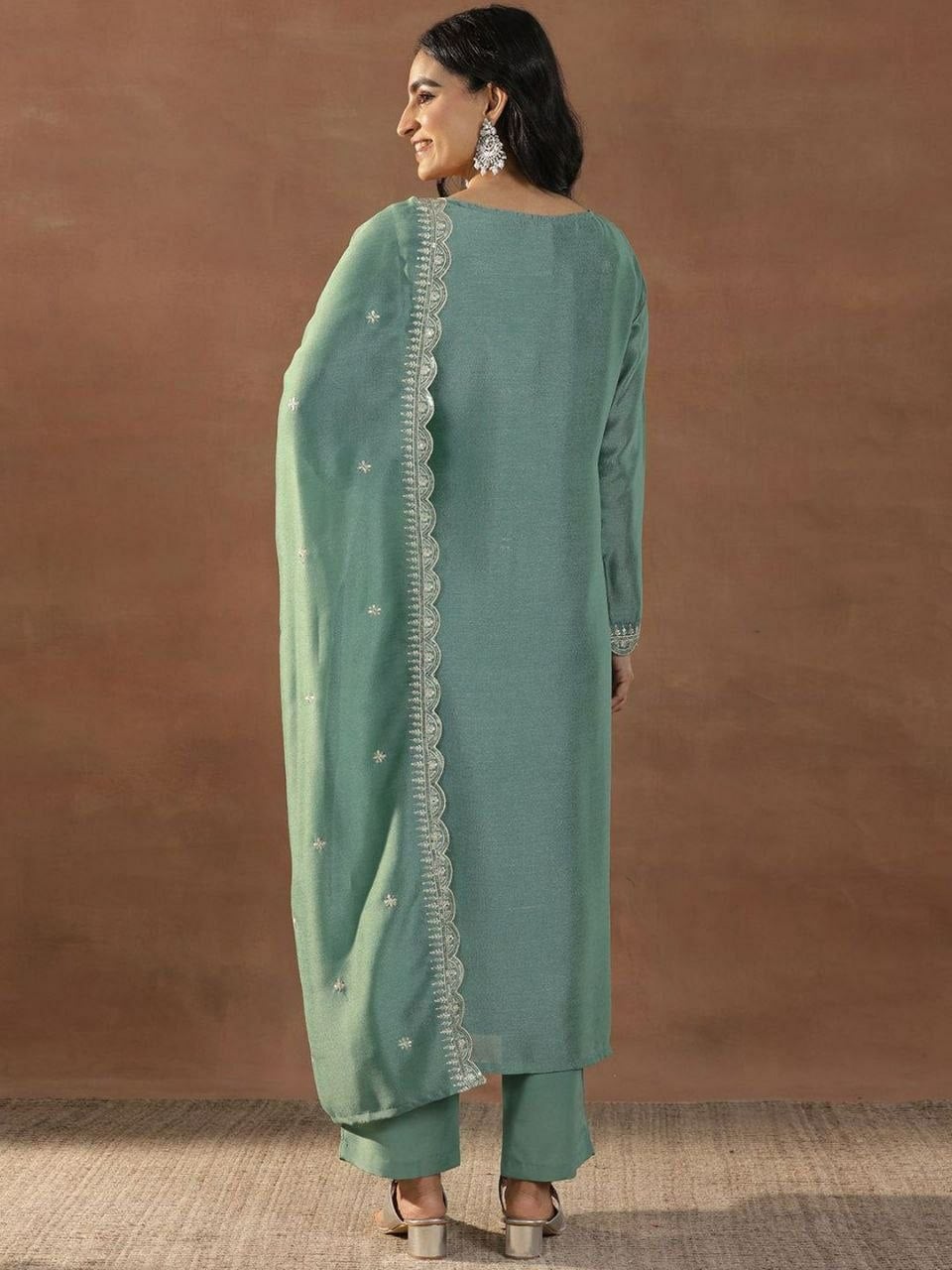 Heavy Vichitra Silk Suit Set