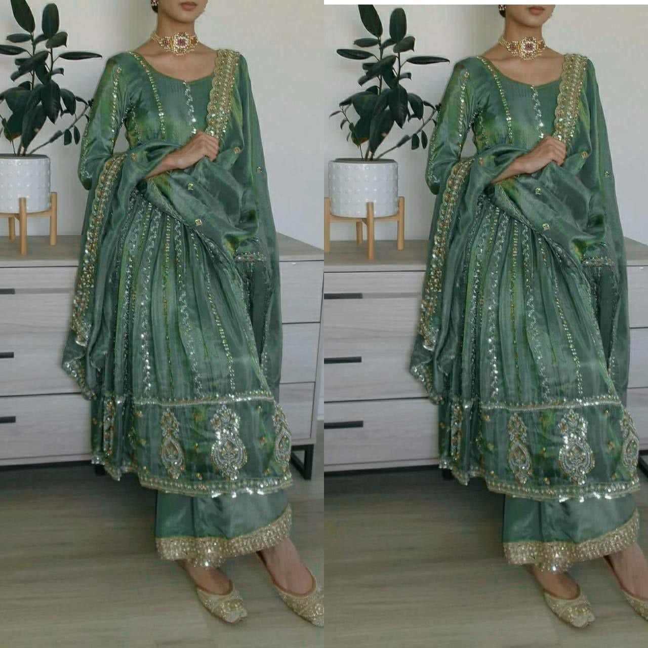 Premium Natural Crepe Suit Set