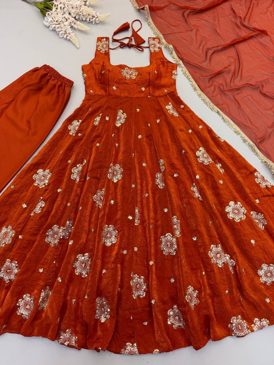 Doremon Crush anarkali gown Set - view 6