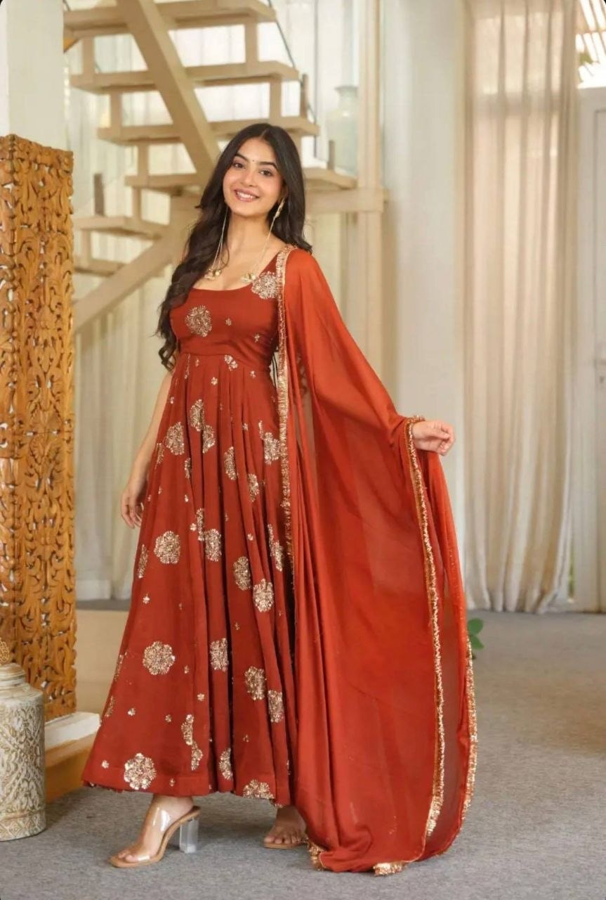 Doremon Crush anarkali gown Set - view 1