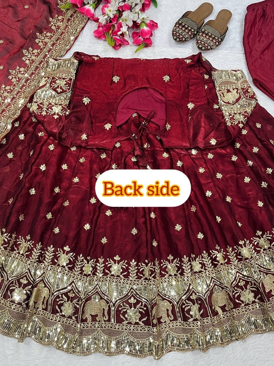 Heavy Fendy Silk Anarkali Gown Set