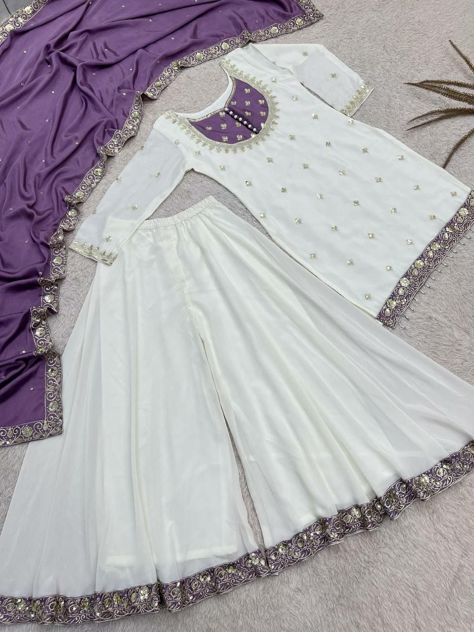 Pure Chinon Silk Salwar Suit Set (SIDV2412) - view 4