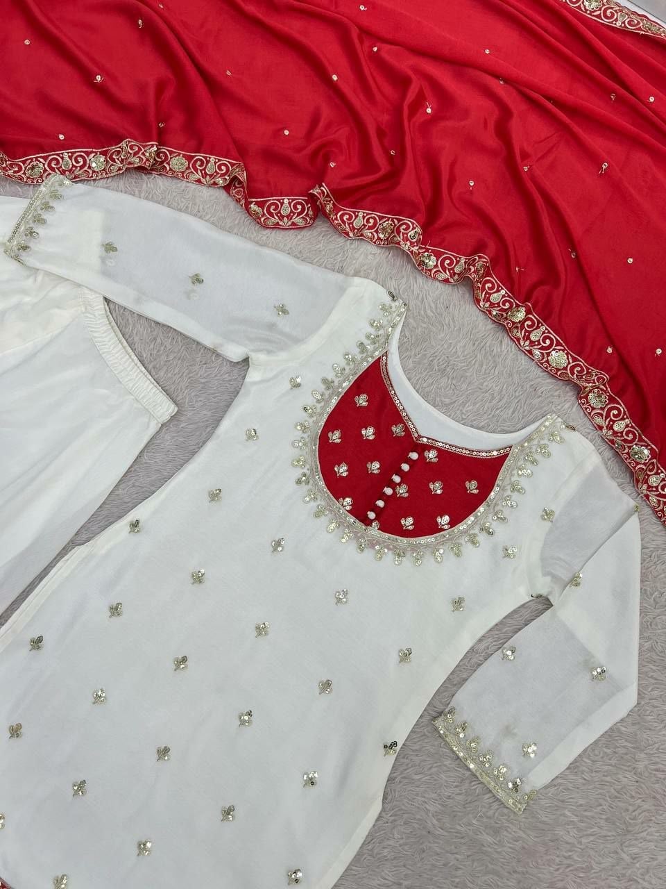 Pure Chinon Silk Salwar Suit Set (SIDV2413)