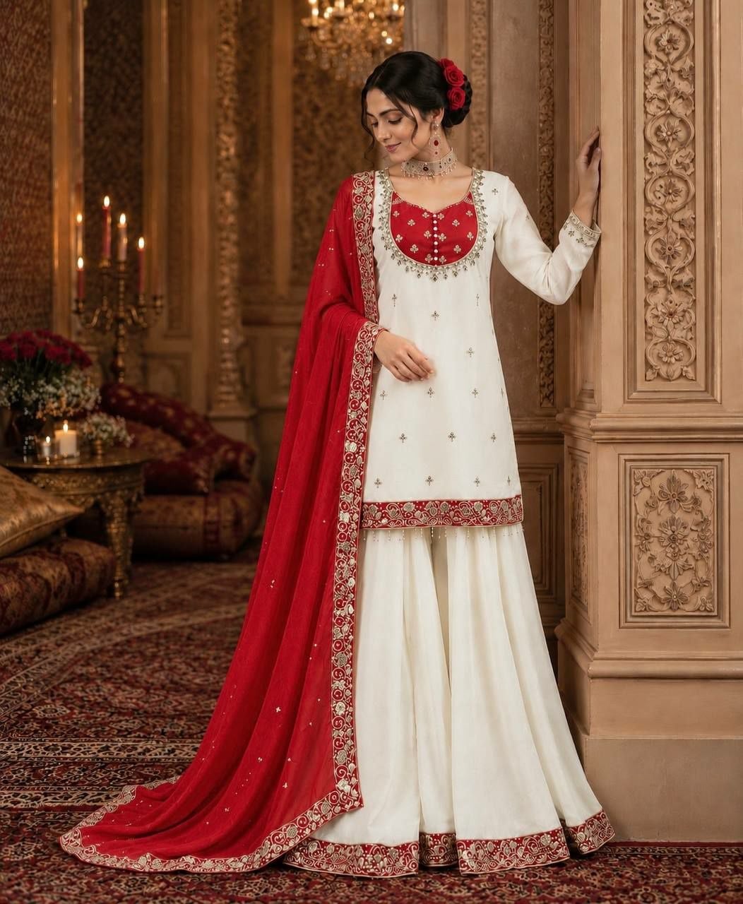 Pure Chinon Silk Salwar Suit Set (SIDV2413)