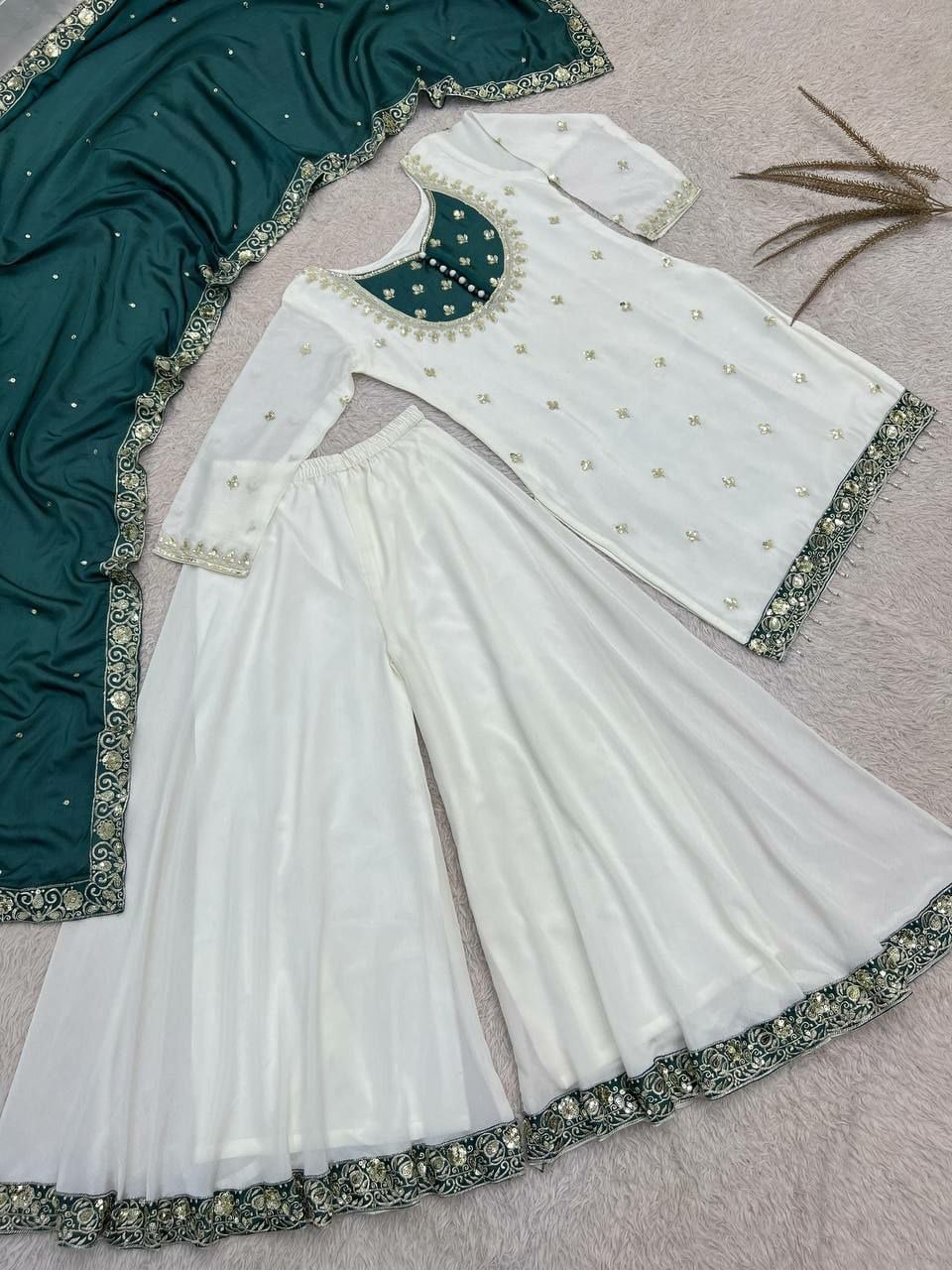 Pure Chinon Silk Salwar Suit Set (SIDV2414)