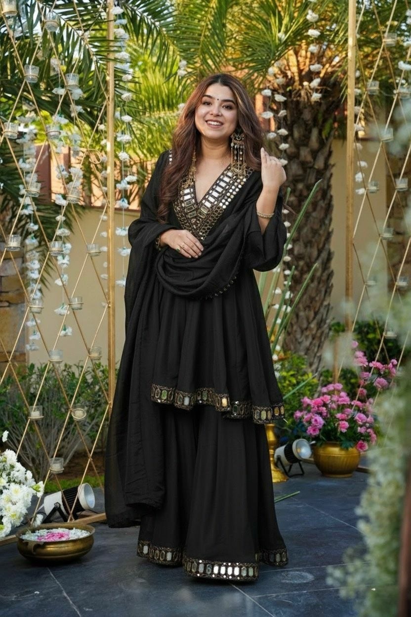 Pure Chinon Silk Salwar Suit Set (SIDV2417) - view 2
