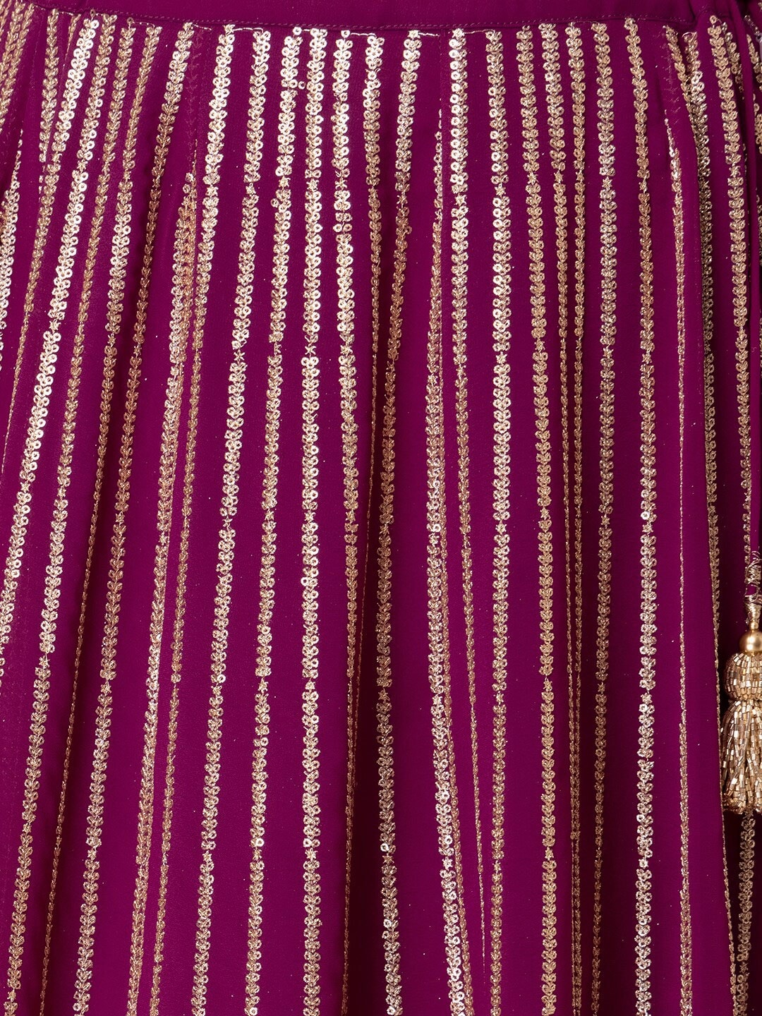 This outfit is a wine Georgette lehenga - view 6