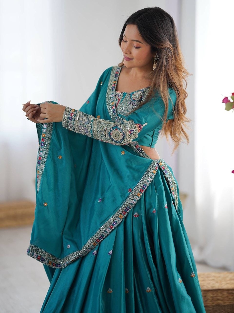 Festive & Bridal Semi-Stitched Lehenga Set - view 5