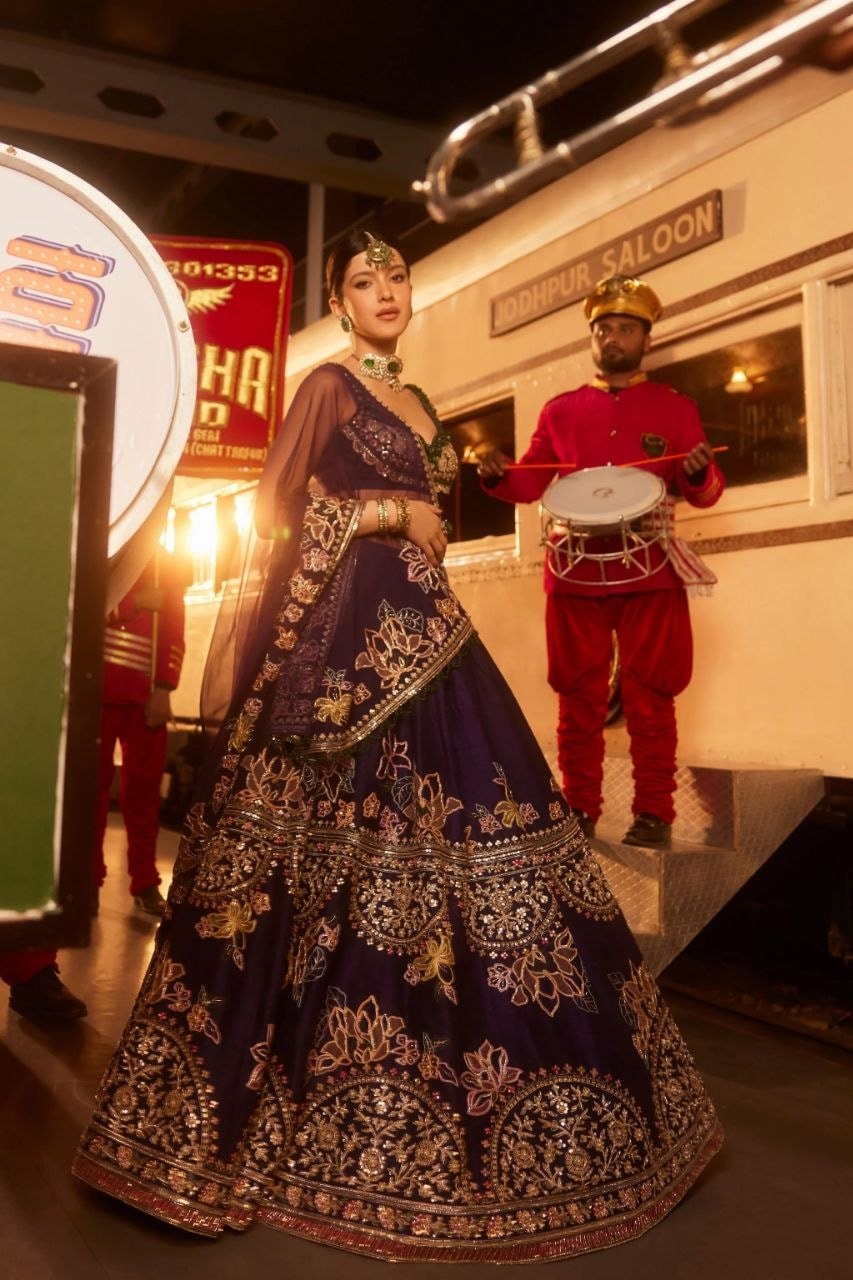 Kasturi silk Lahenga Choli Set - view 3