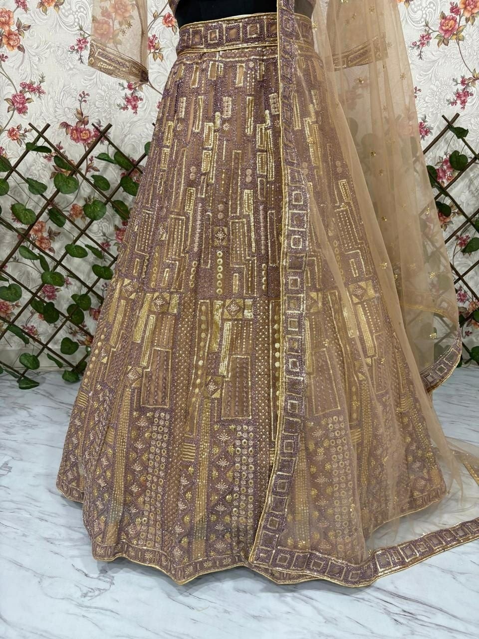 Premium Soft Butterfly Net Lahenga Choli set - view 3