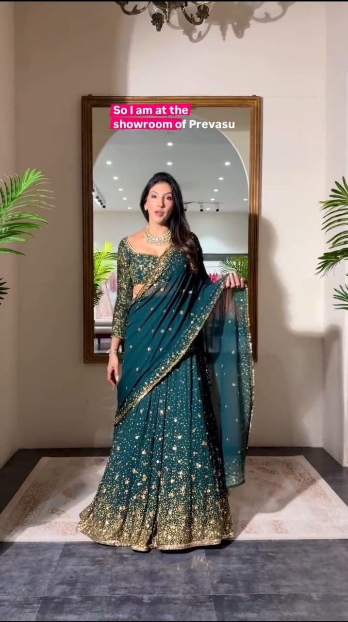Premium Georgette lahenga Choli Set